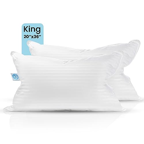 Imagen Almohadas de lujo 50 plumon de ganso blanco y 50 plumas de ganso set de 2