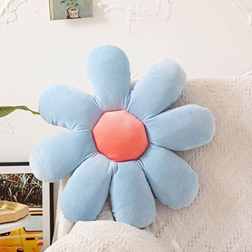 Imagen Almohada floral multifuncional flores azules para descansar con estilo