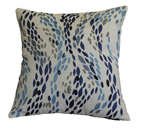 Imagen Almohada de plumas de leopardo barbary emb azul queen