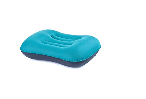 Imagen Almohada de viaje werse compresible inflable - azul y gris