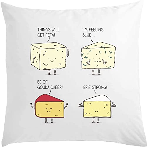 Imagen Almohada de queso divertida feta azul gouda y brie 40x40cm