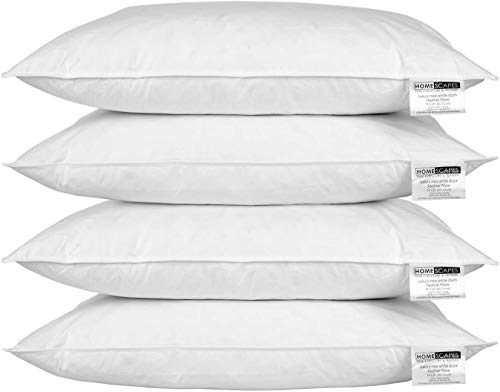 Imagen Pack de 4 almohadas de plumas de pato homescape