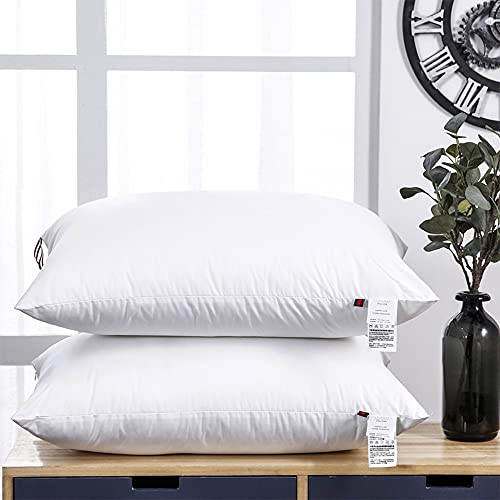 Imagen Pack de almohadas de algodon puro lavables 2 piezas blanco para el mejor descanso