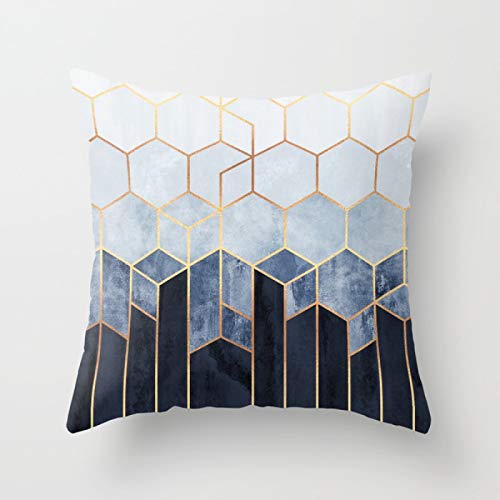 Imagen Funda de almohada geometrica de marmol estilo y comodidad