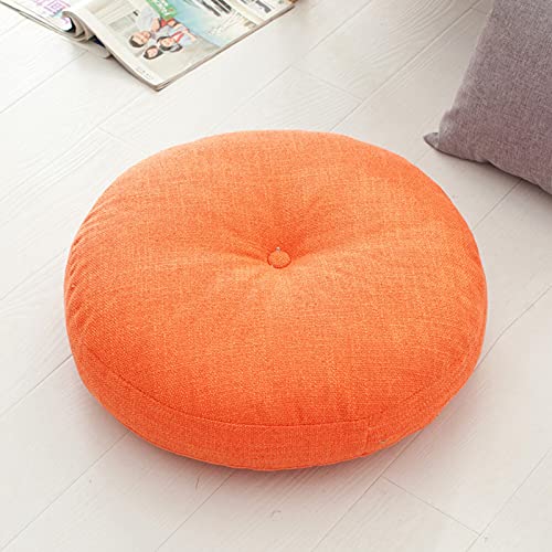 Imagen Almohada de piso pana naranja para yoga y meditacion