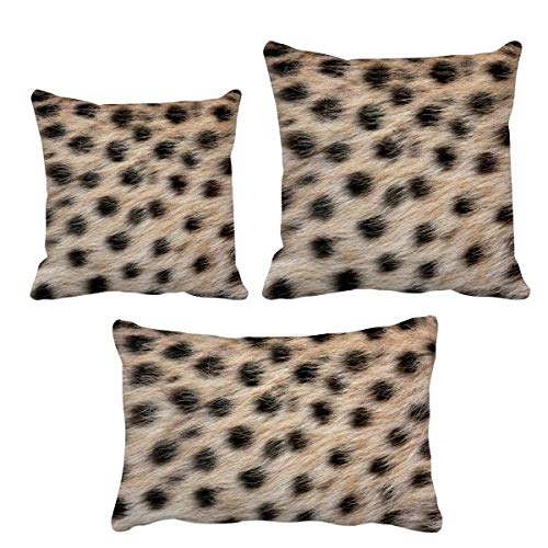 Imagen Set de almohadas con diseño de plumas de leopardo