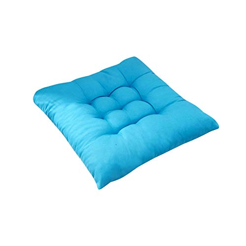 Imagen Cojin cuadrado antideslizante para silla de salon comodidad y estilo en azul