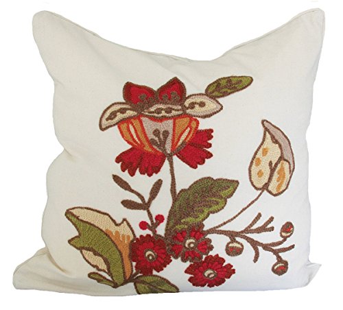 Imagen Almohada decorativa floral con relleno de plumas